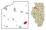 Henry County Illinois Incorporated and Unincorporated areas Kewanee Highlighted